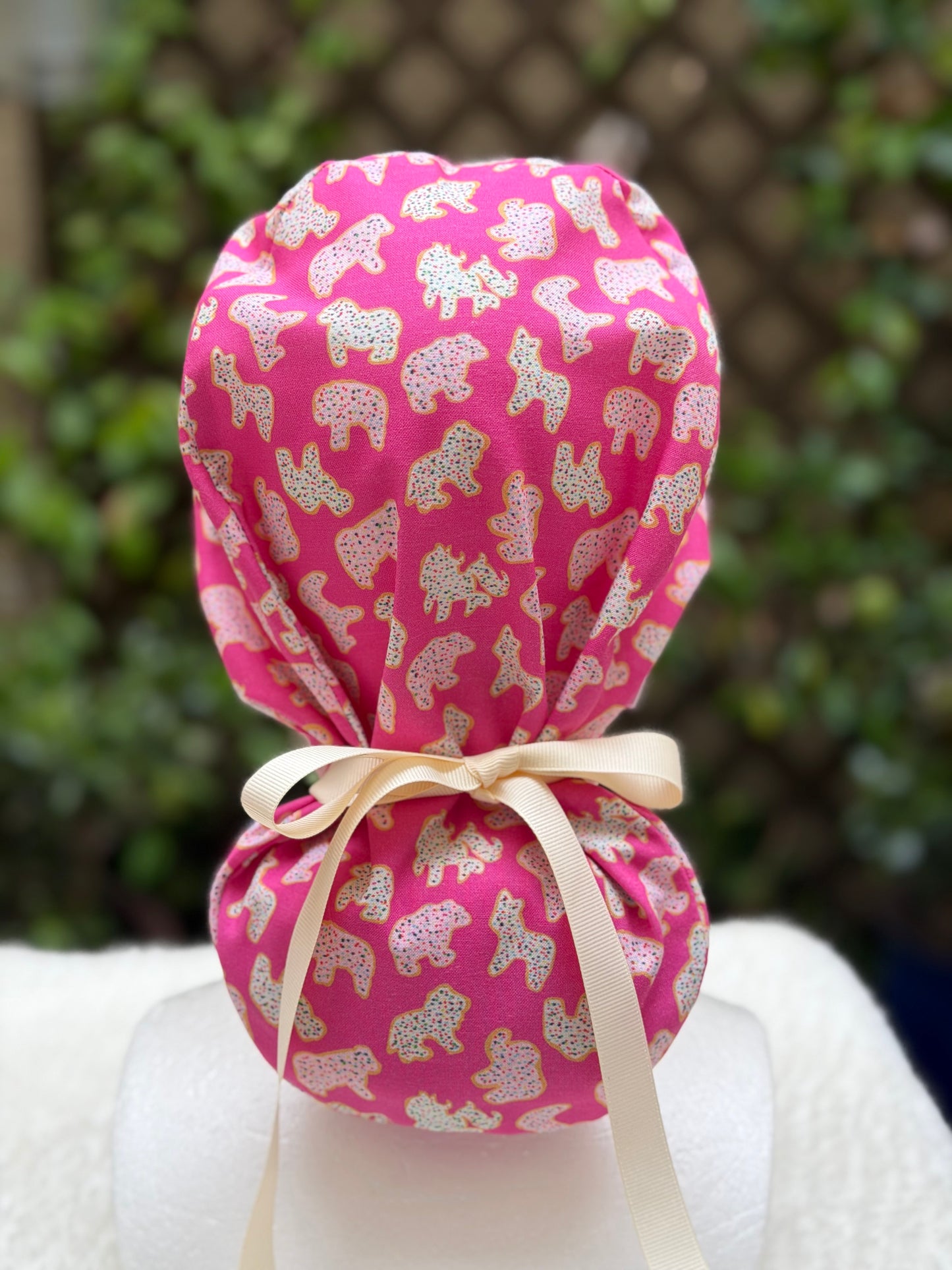 Animal Crackers Ponytail Scrub Cap