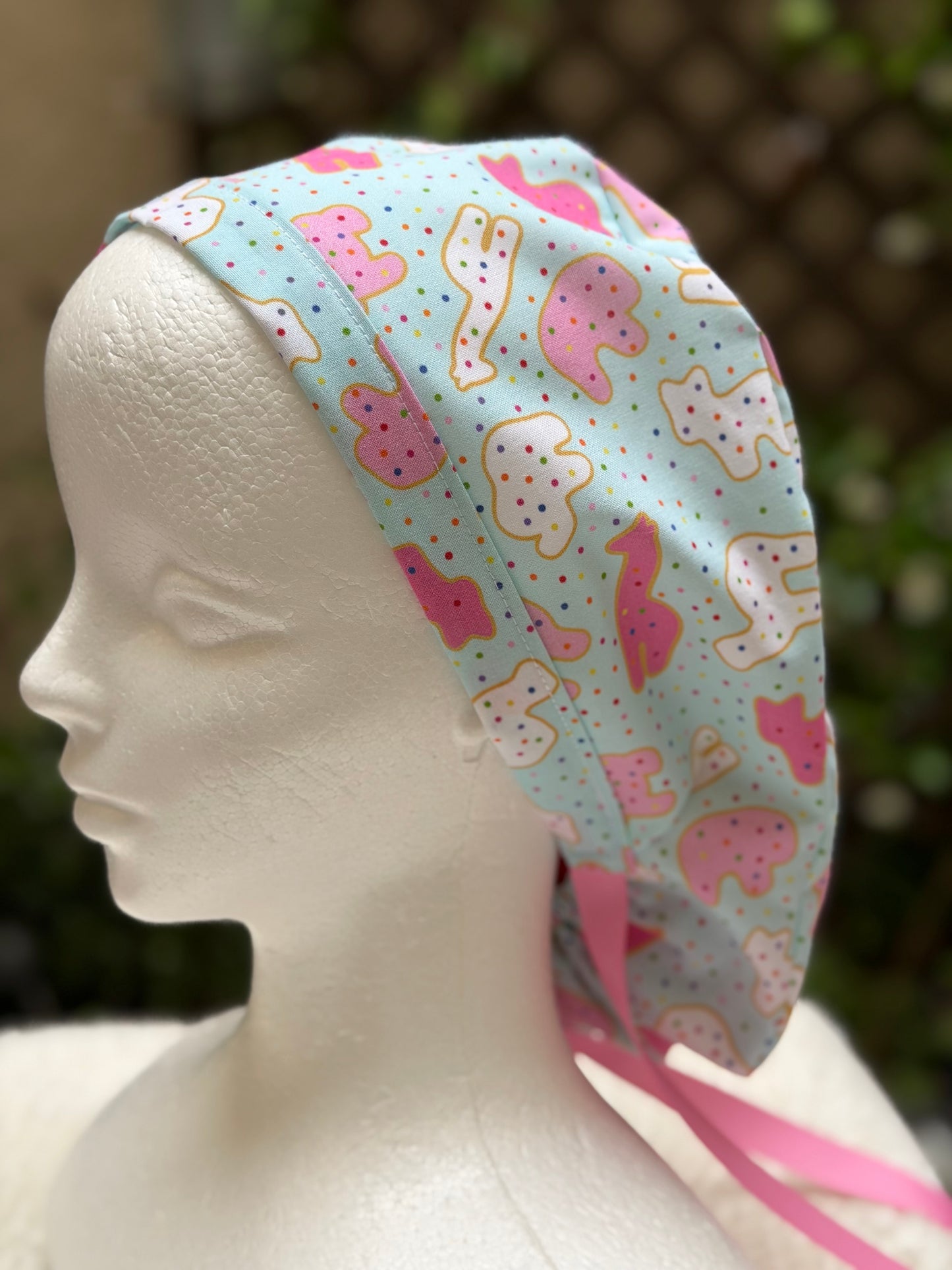 Animal Crackers Ponytail Scrub Cap