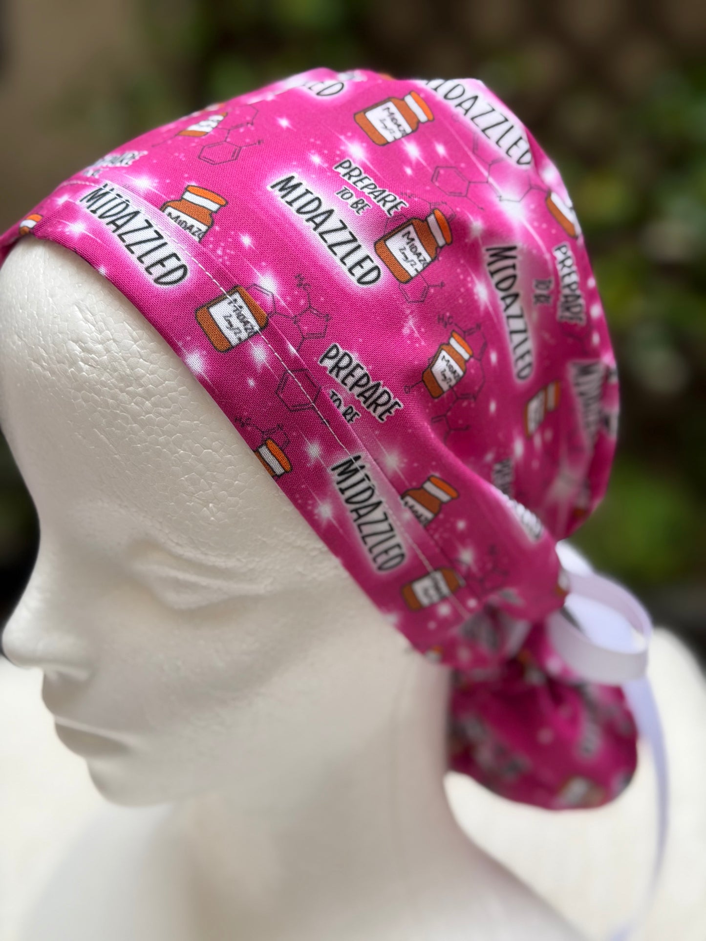 Midazzled Anesthesia Ponytail Scrub Cap