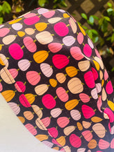 Load image into Gallery viewer, Pink pumpkin in black  Ponytail scrub cap
