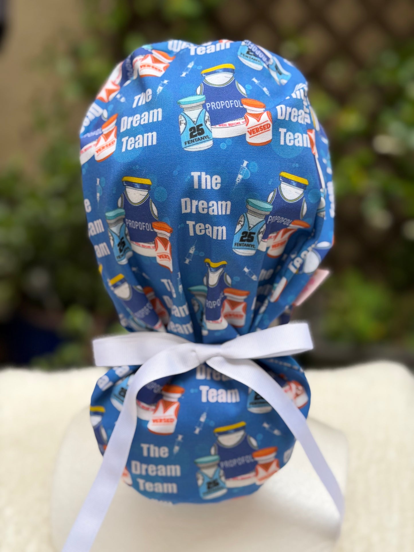 The Dream Team Anesthesia Ponytail Scrub Cap