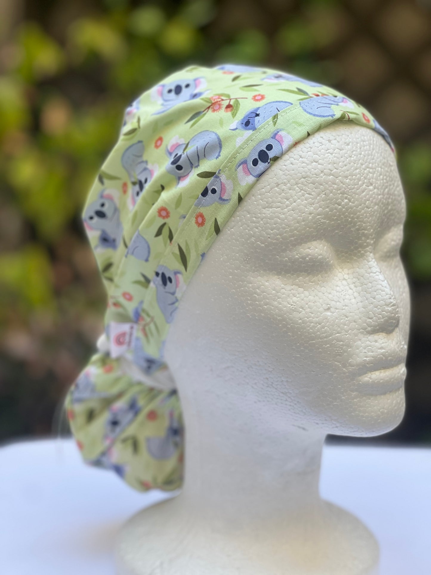 Koala bear ponytail scrub cap