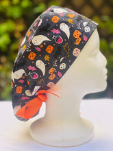 Load image into Gallery viewer, Cute ghost Ponytail scrub cap
