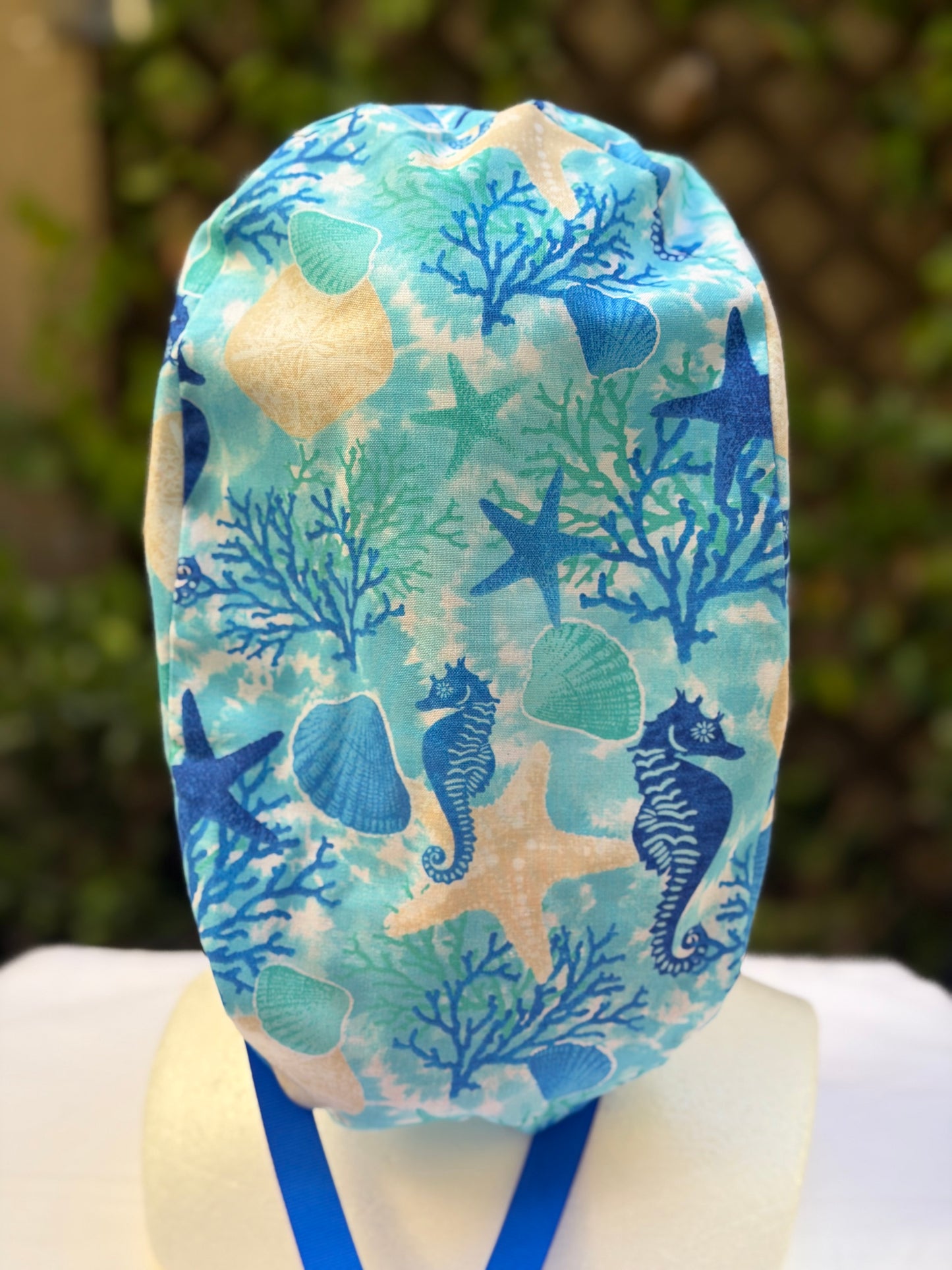Sealife Ponytail Scrub Cap