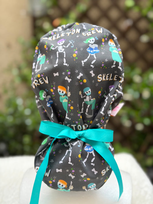 The Skeleton Crew Ponytail Scrub Cap