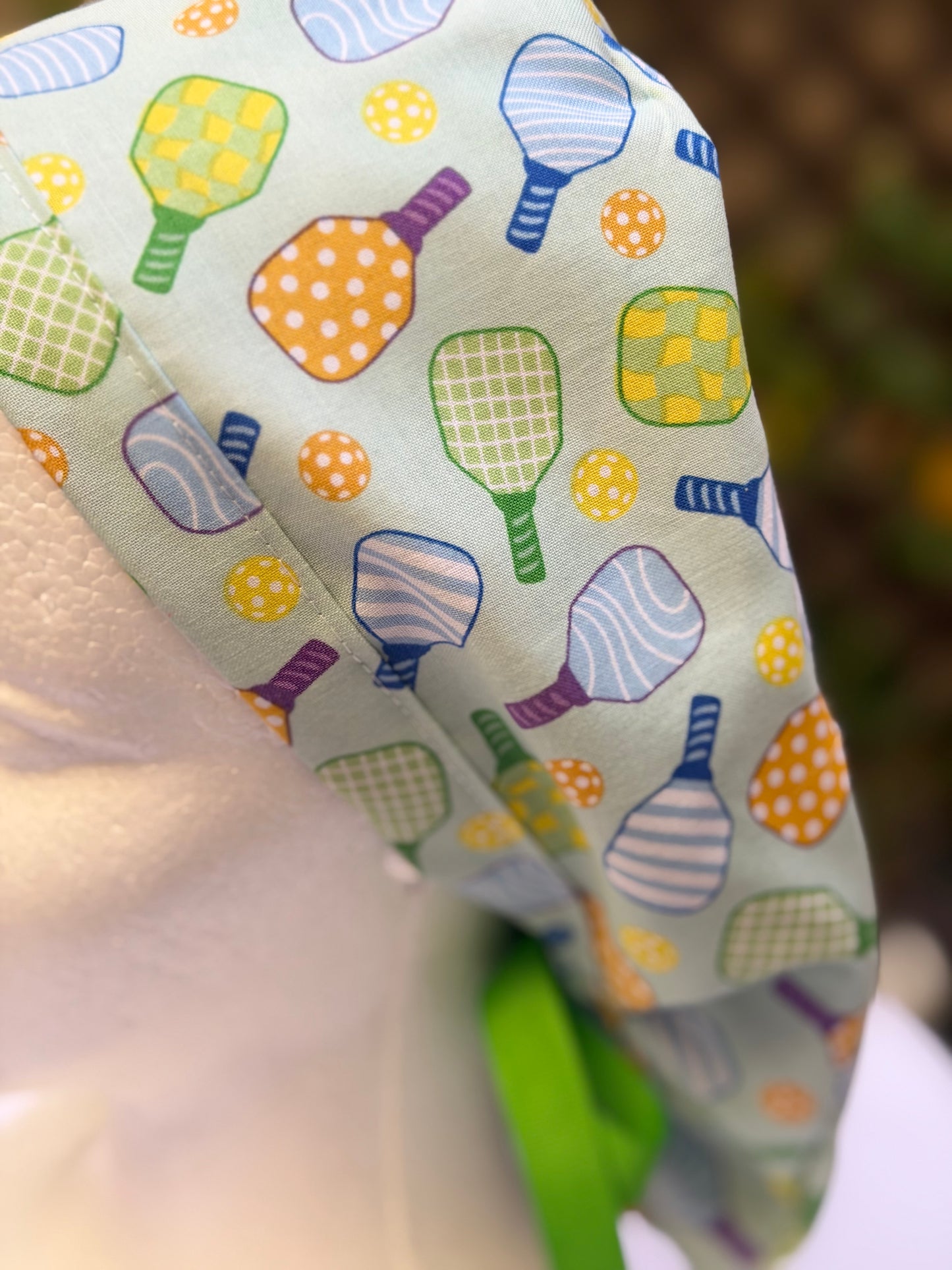 Pickleball Ponytail Scrub Cap