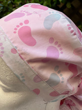 Load image into Gallery viewer, Baby Feet Ponytail Scrub Cap
