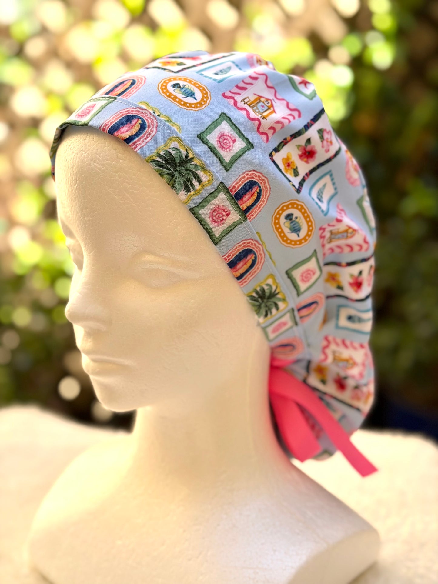 Summer Ponytail Scrub Cap