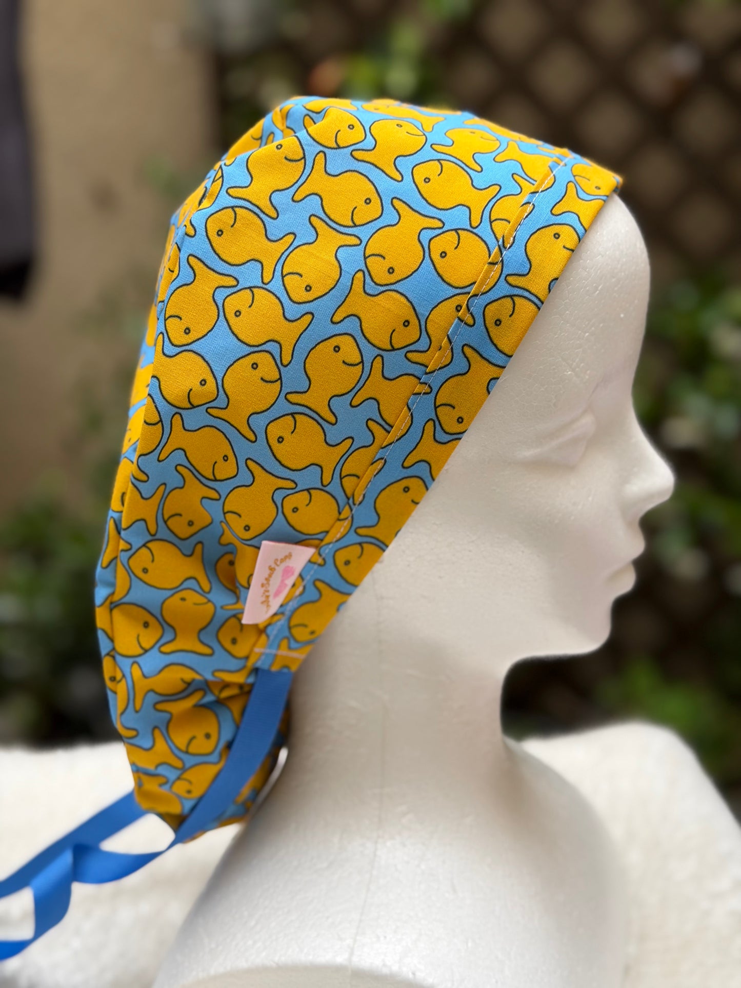 Gold fish crackers Ponytail Scrub Cap