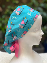 Load image into Gallery viewer, PTO Ponytail Scrub Cap
