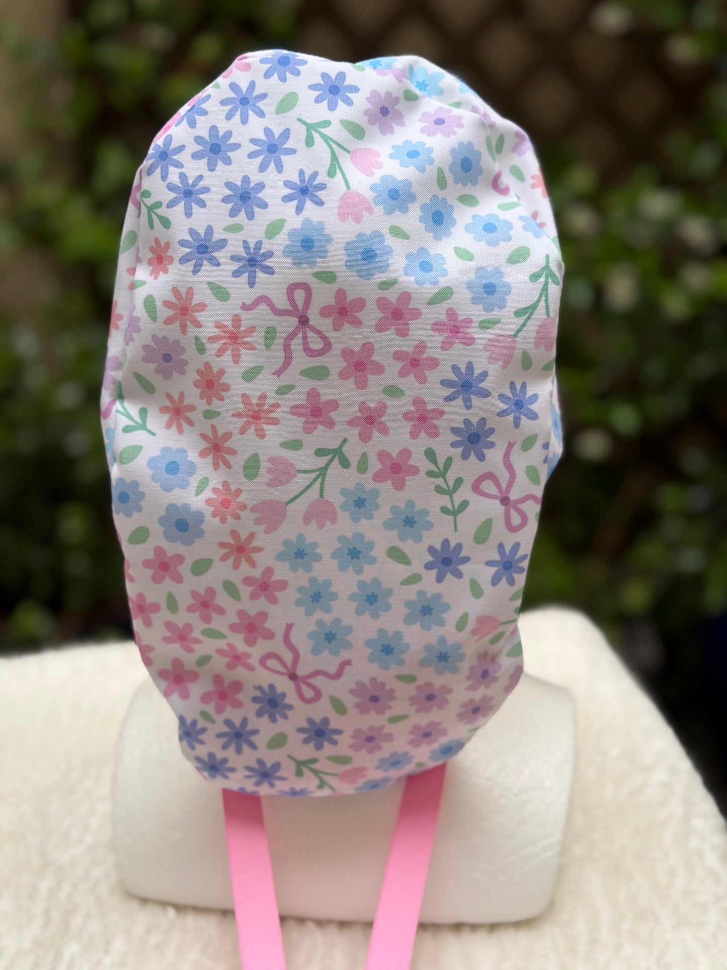 Spring Coquette Ponytail Scrub Cap (Copy)