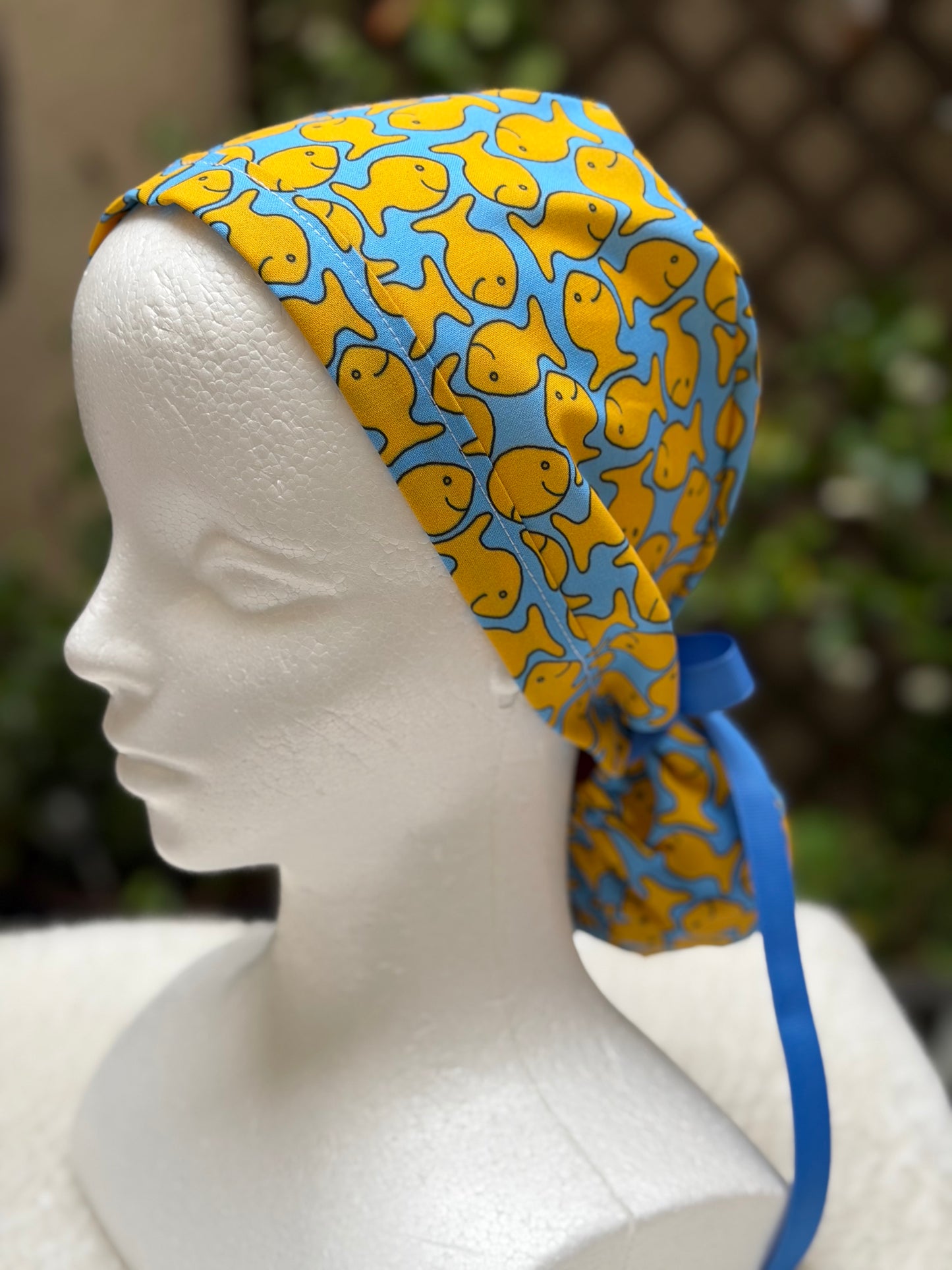Gold fish crackers Ponytail Scrub Cap