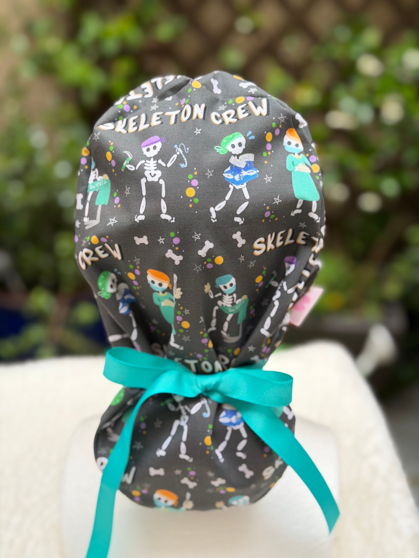The Skeleton Crew Ponytail Scrub Cap