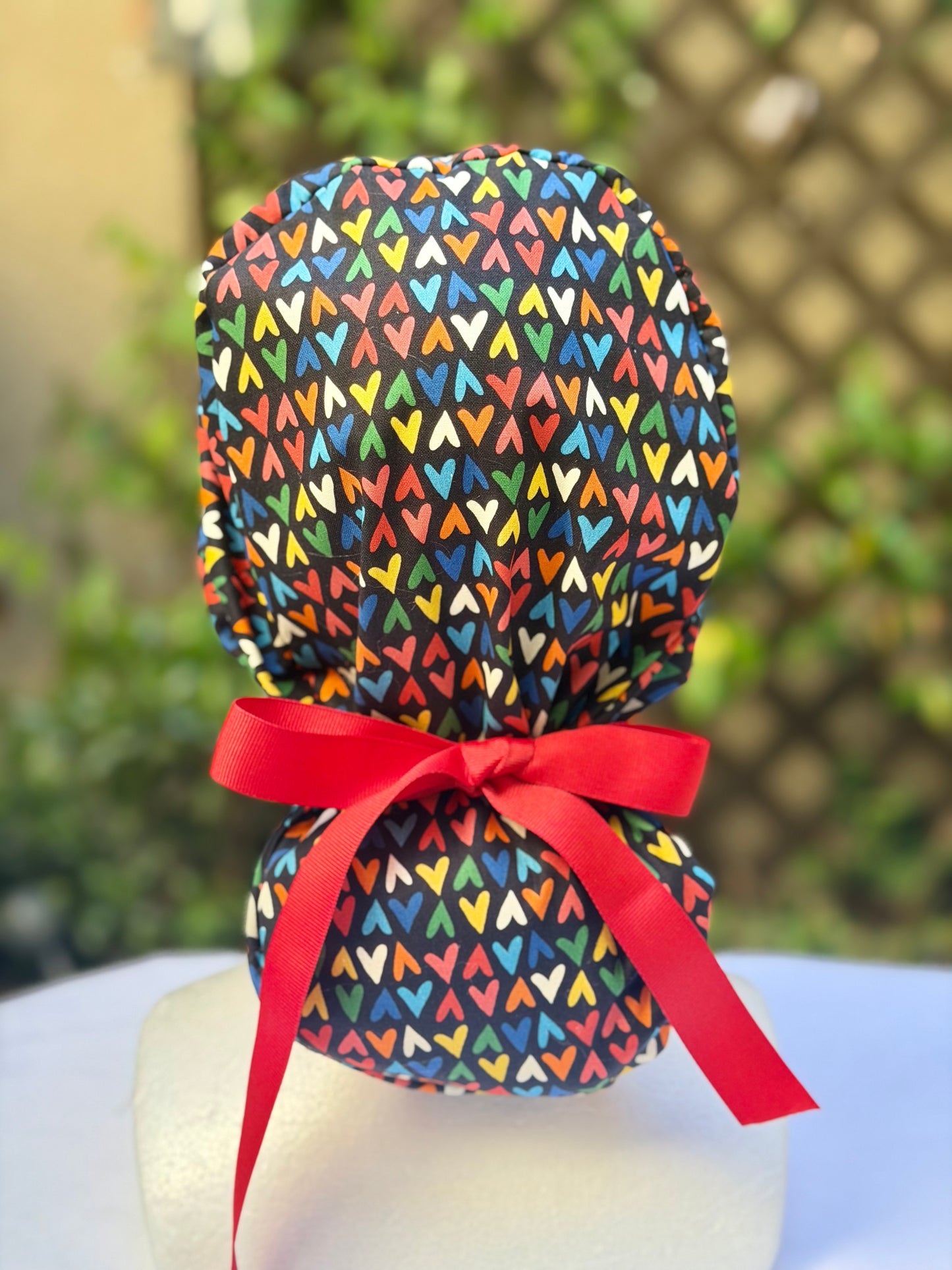 Preppy valentines  scrub cap