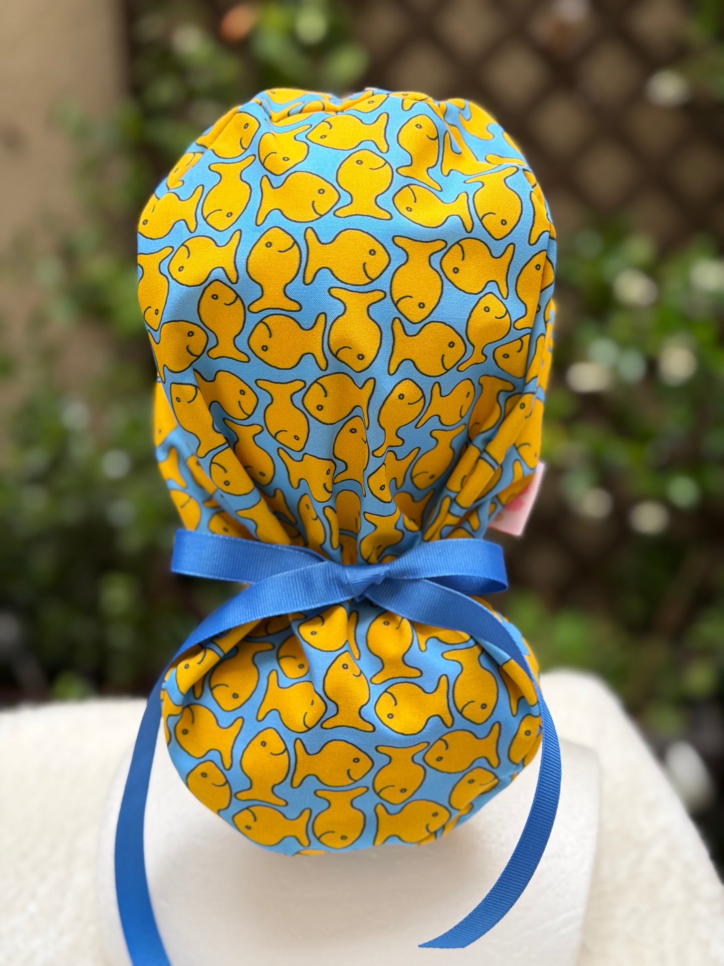 Gold fish crackers Ponytail Scrub Cap