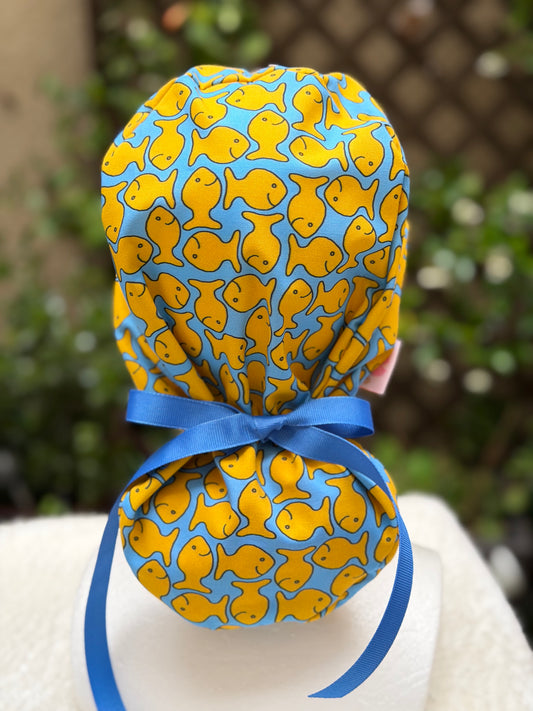 Gold fish crackers Ponytail Scrub Cap