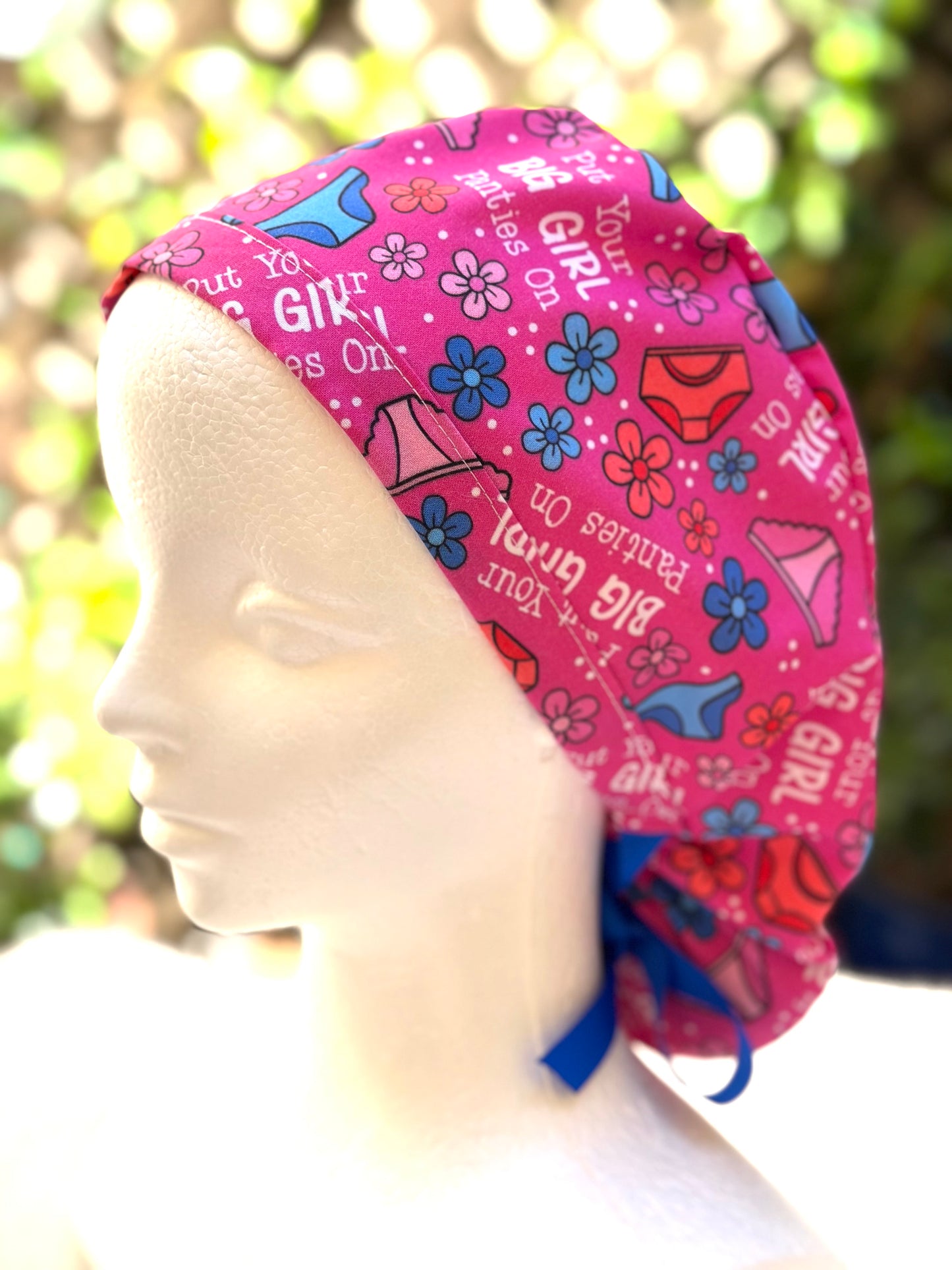 Put your big girl panties on Ponytail Scrub Cap