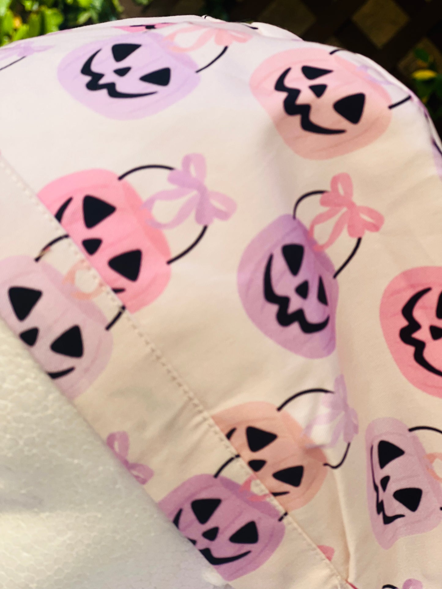Trick or treat bag Ponytail Scrub Cap