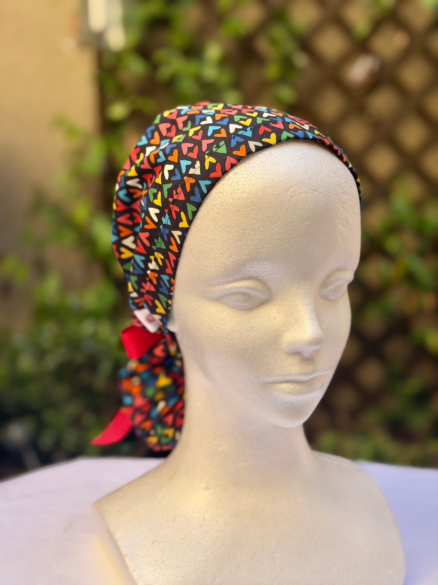 Preppy valentines  scrub cap