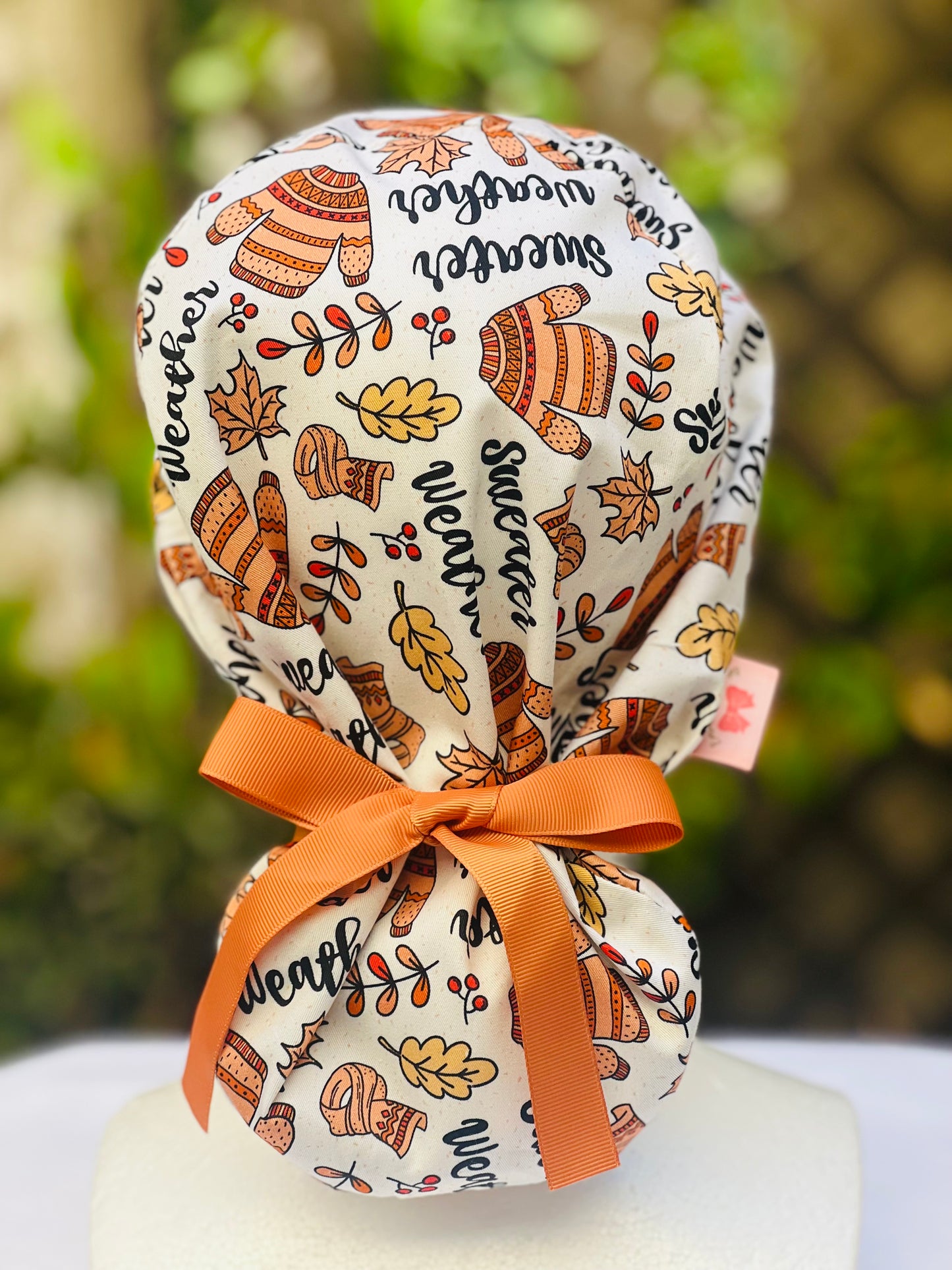 Sweater Weather Ponytail Scrub Cap