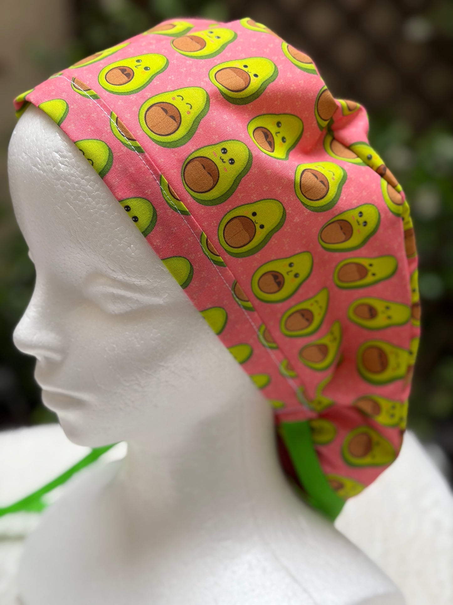 Malampati Avocado Anesthesia Ponytail Scrub Cap