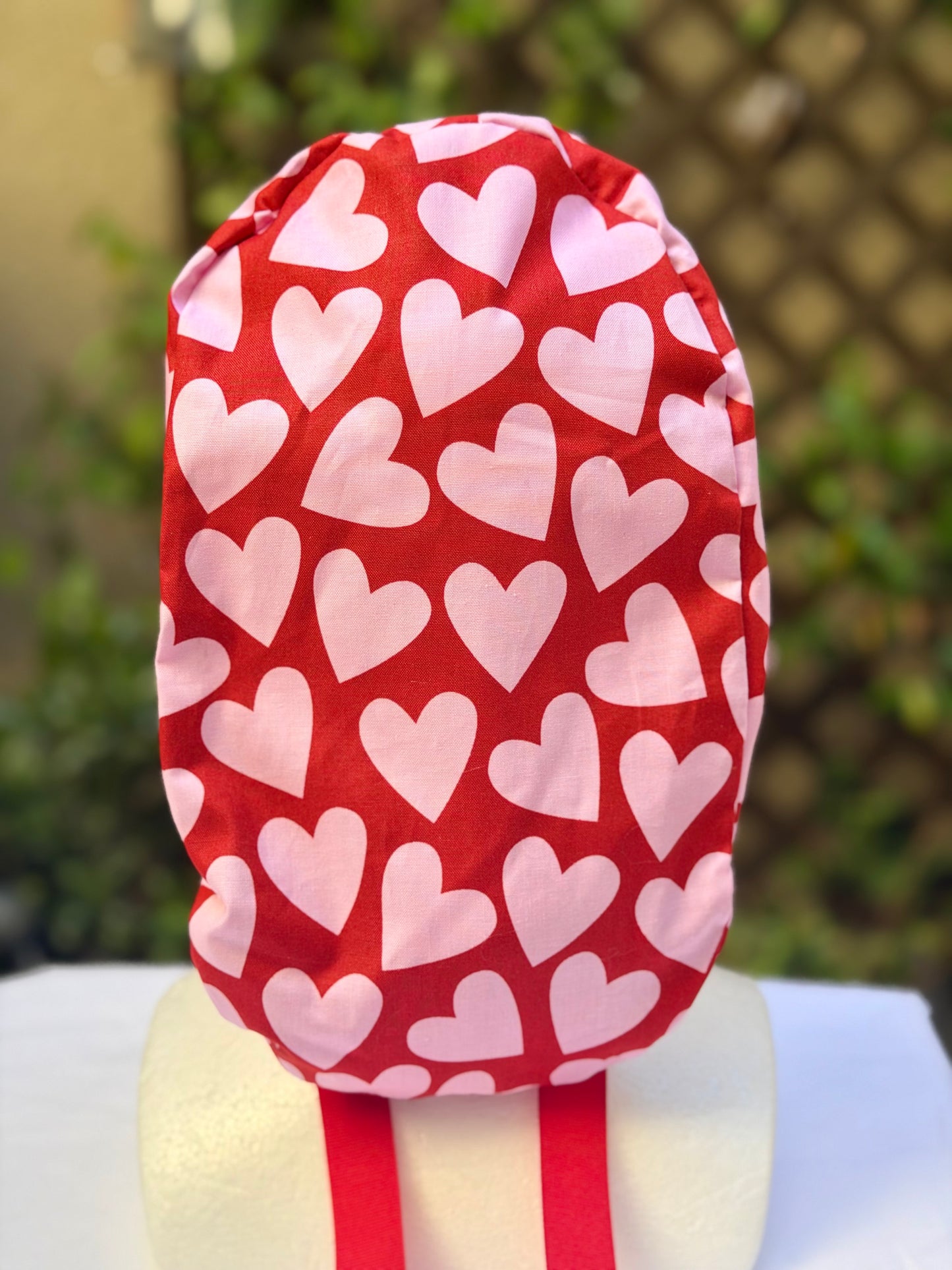 Hearts Valentines scrub cap
