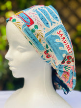 Load image into Gallery viewer, Sardines Ponytail Scrub Cap
