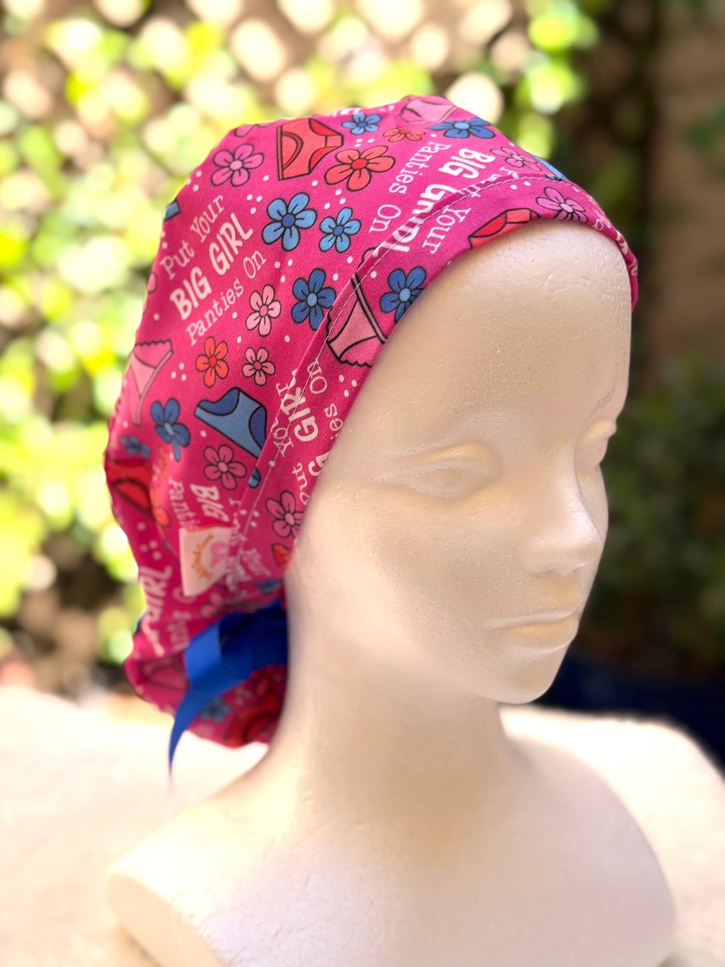 Put your big girl panties on Ponytail Scrub Cap