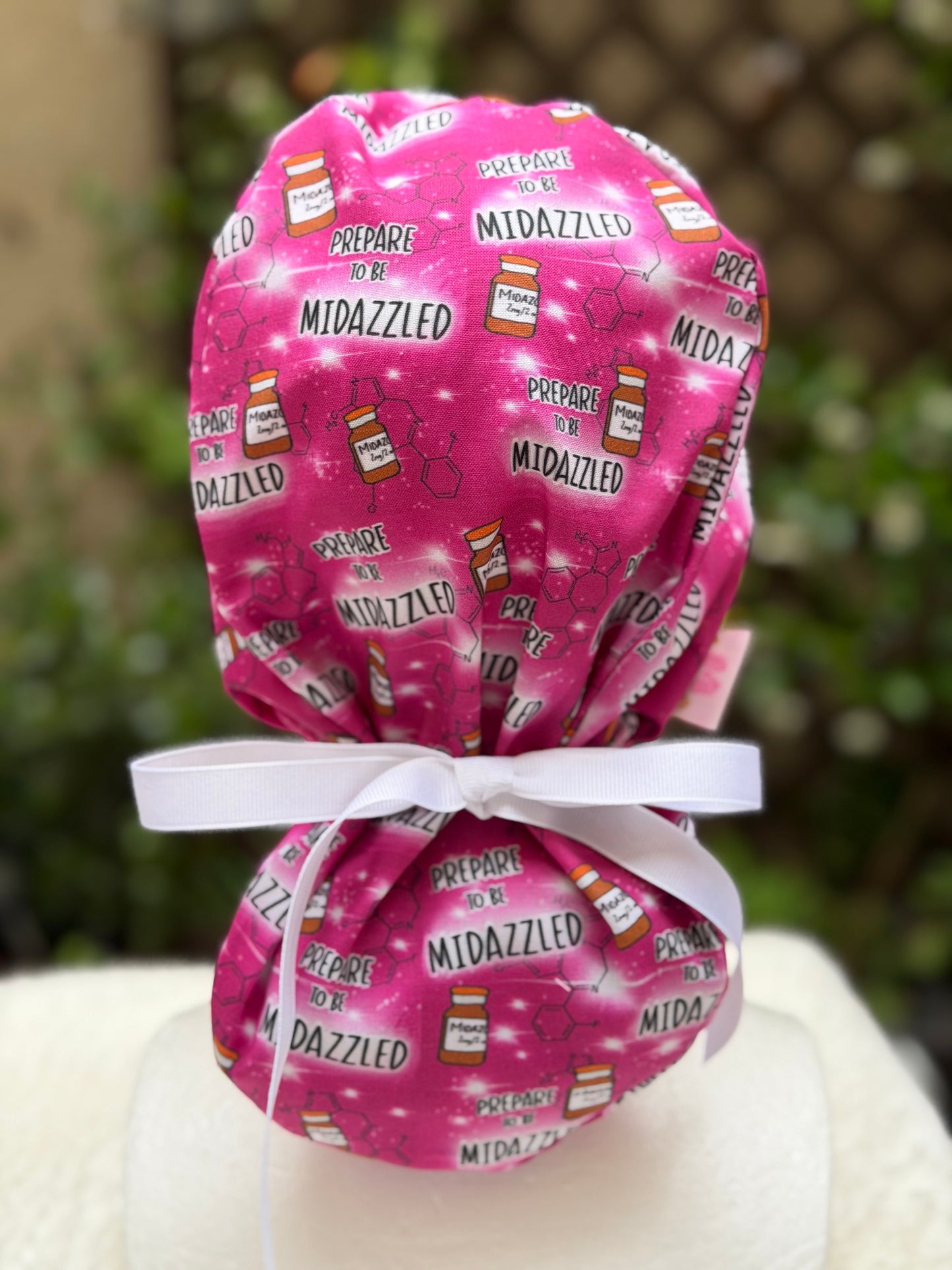 Midazzled Anesthesia Ponytail Scrub Cap