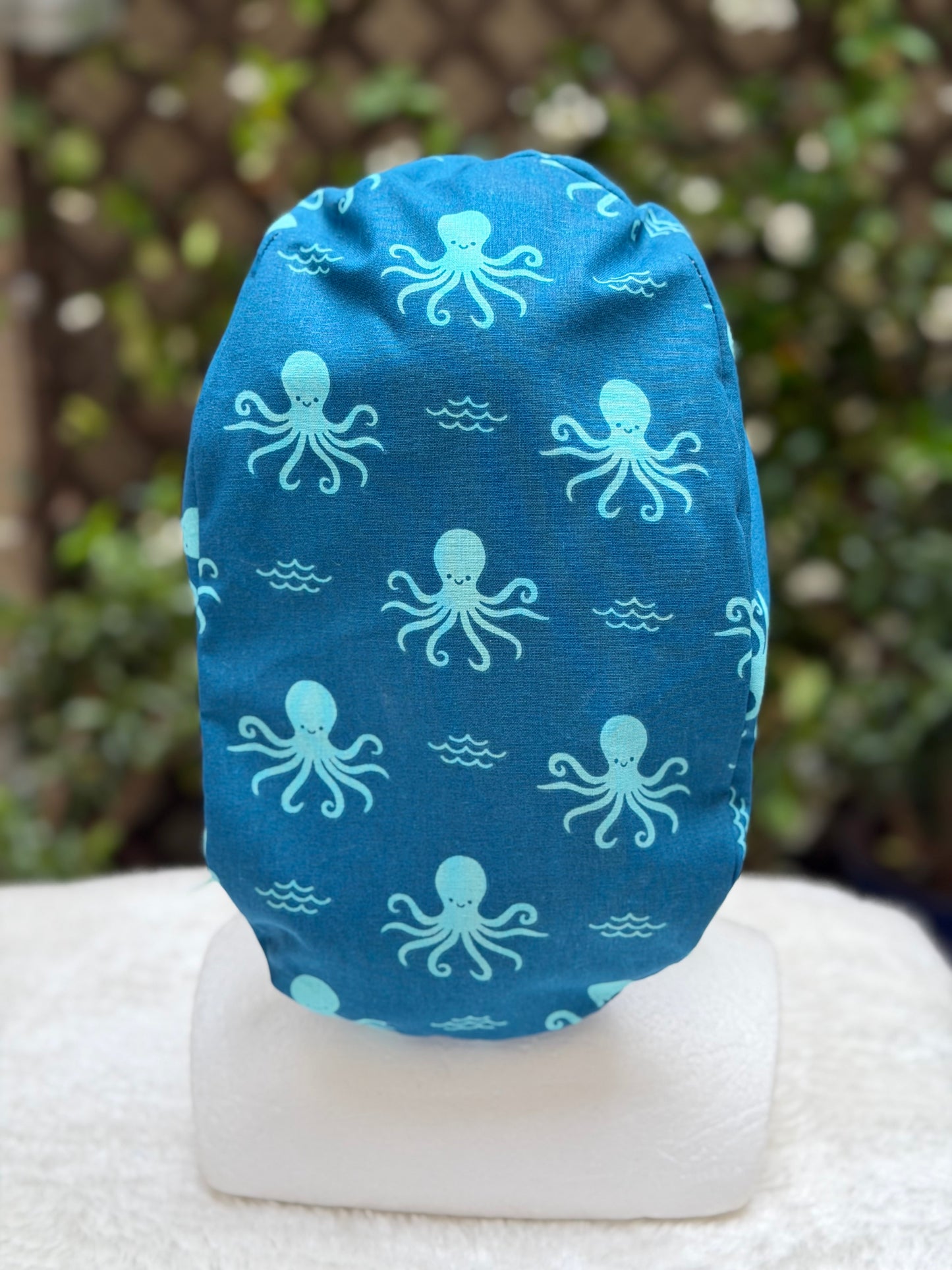Sea life octopus Ponytail Scrub Cap