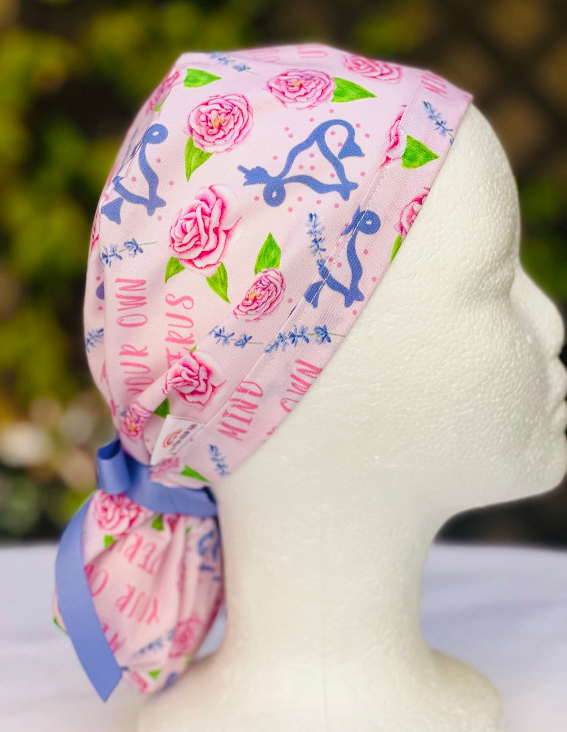 Mind your own uterus OB GYN Ponytail Scrub Cap