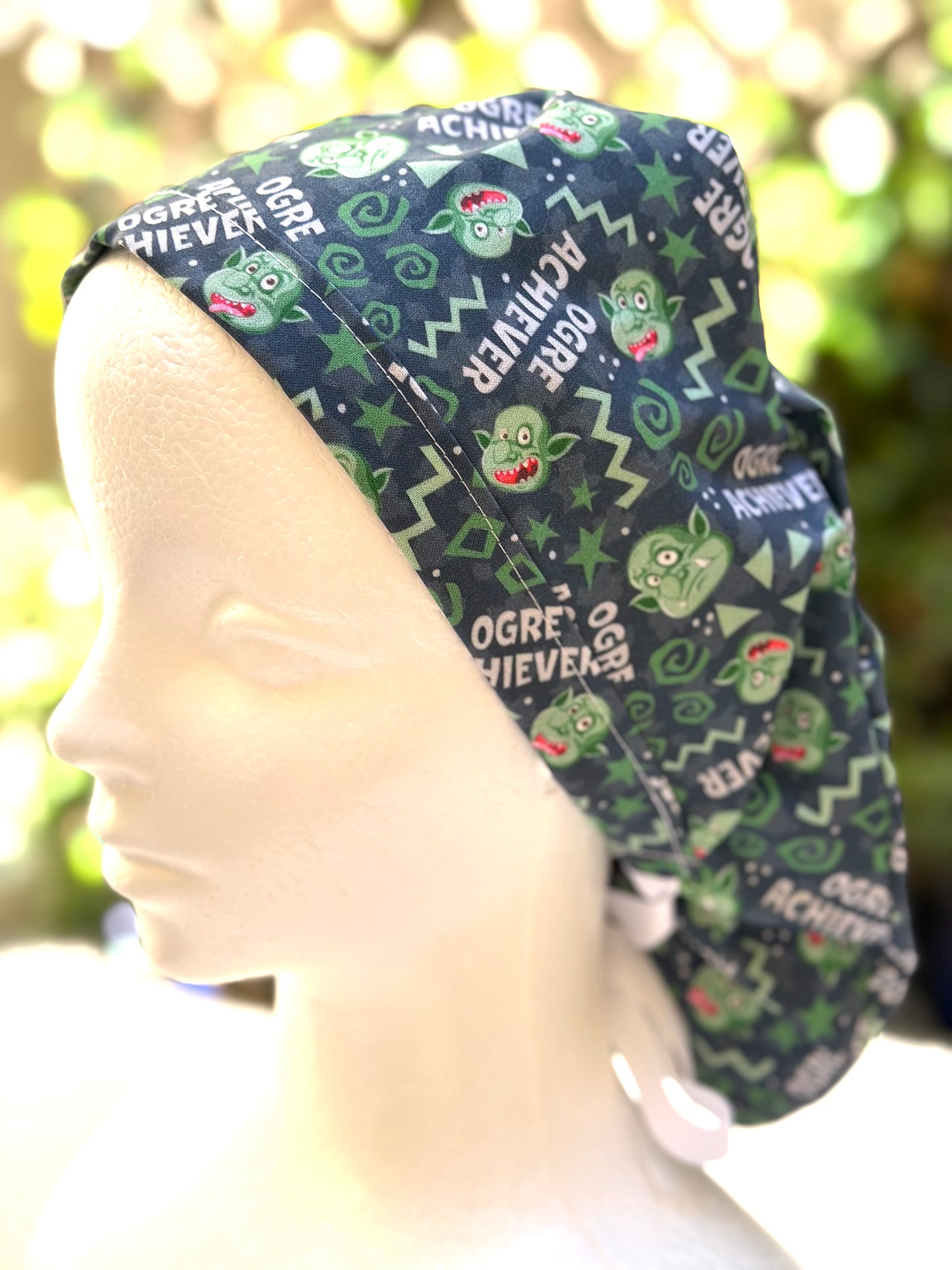 Ogre achiever Ponytail Scrub Cap