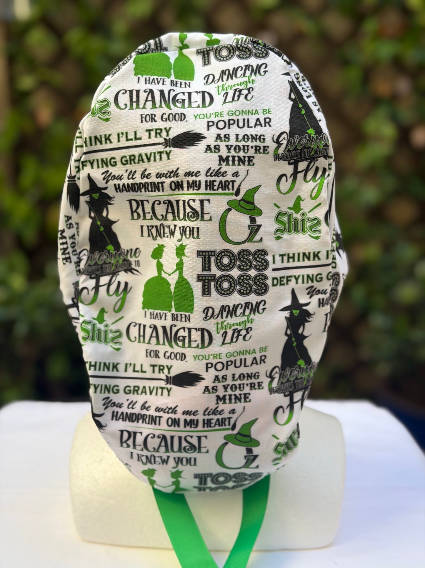 Toss toss  with Caution Ponytail Scrub Cap