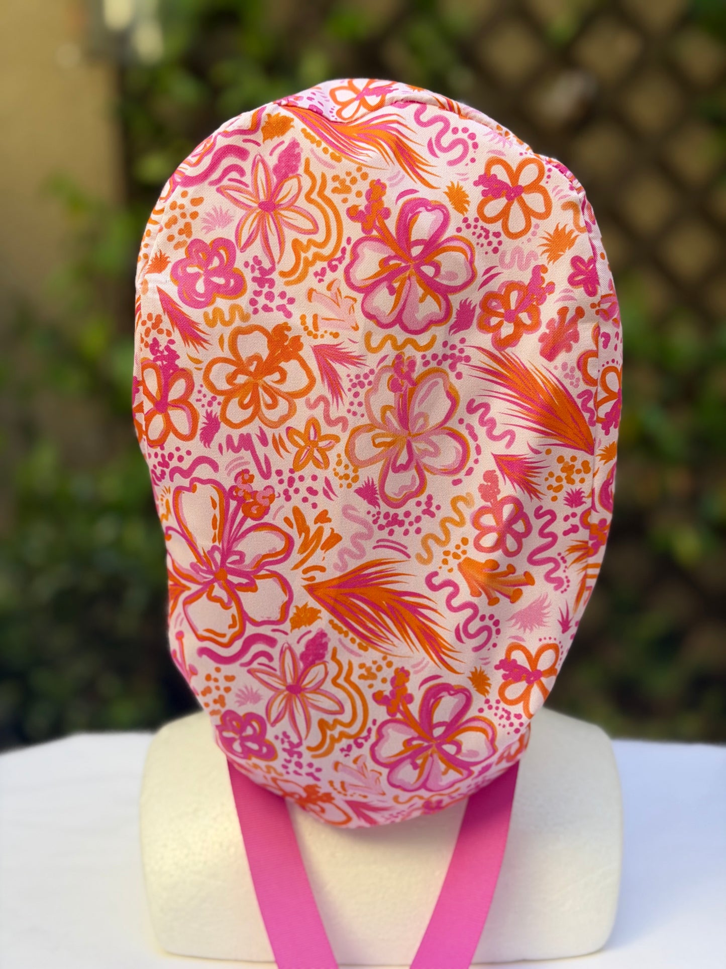 Summer preppy Ponytail Scrub Cap