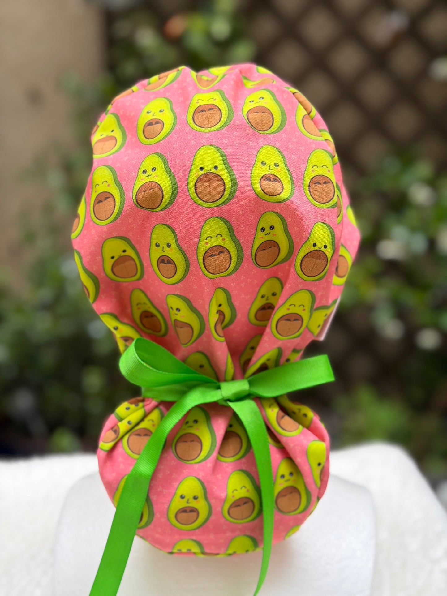Malampati Avocado Anesthesia Ponytail Scrub Cap