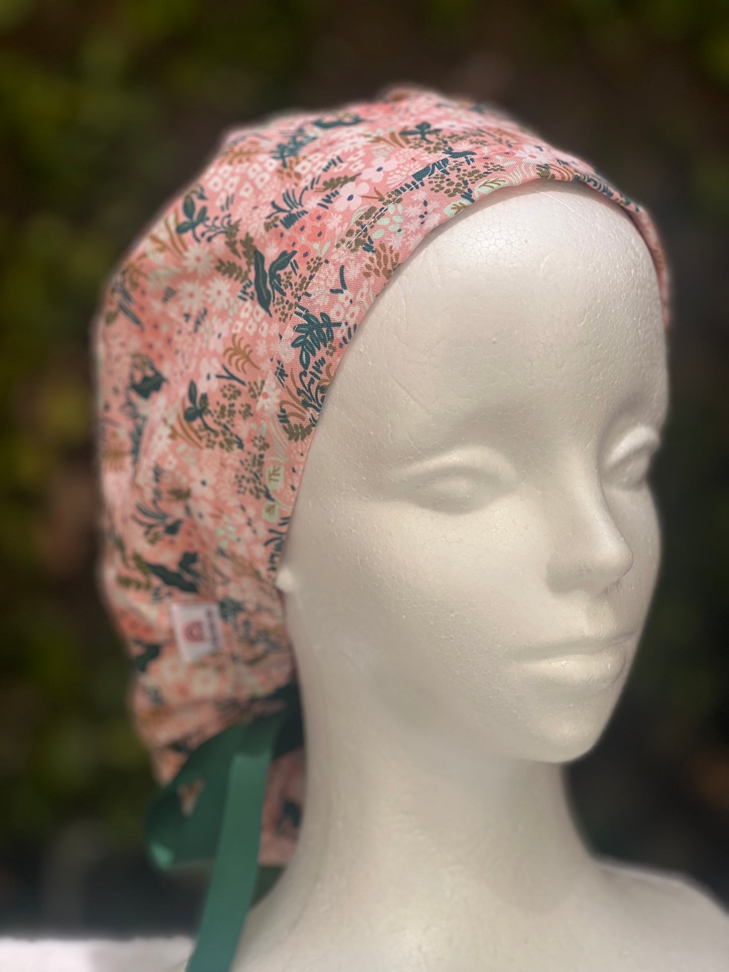 Peachy ponytail scrub cap