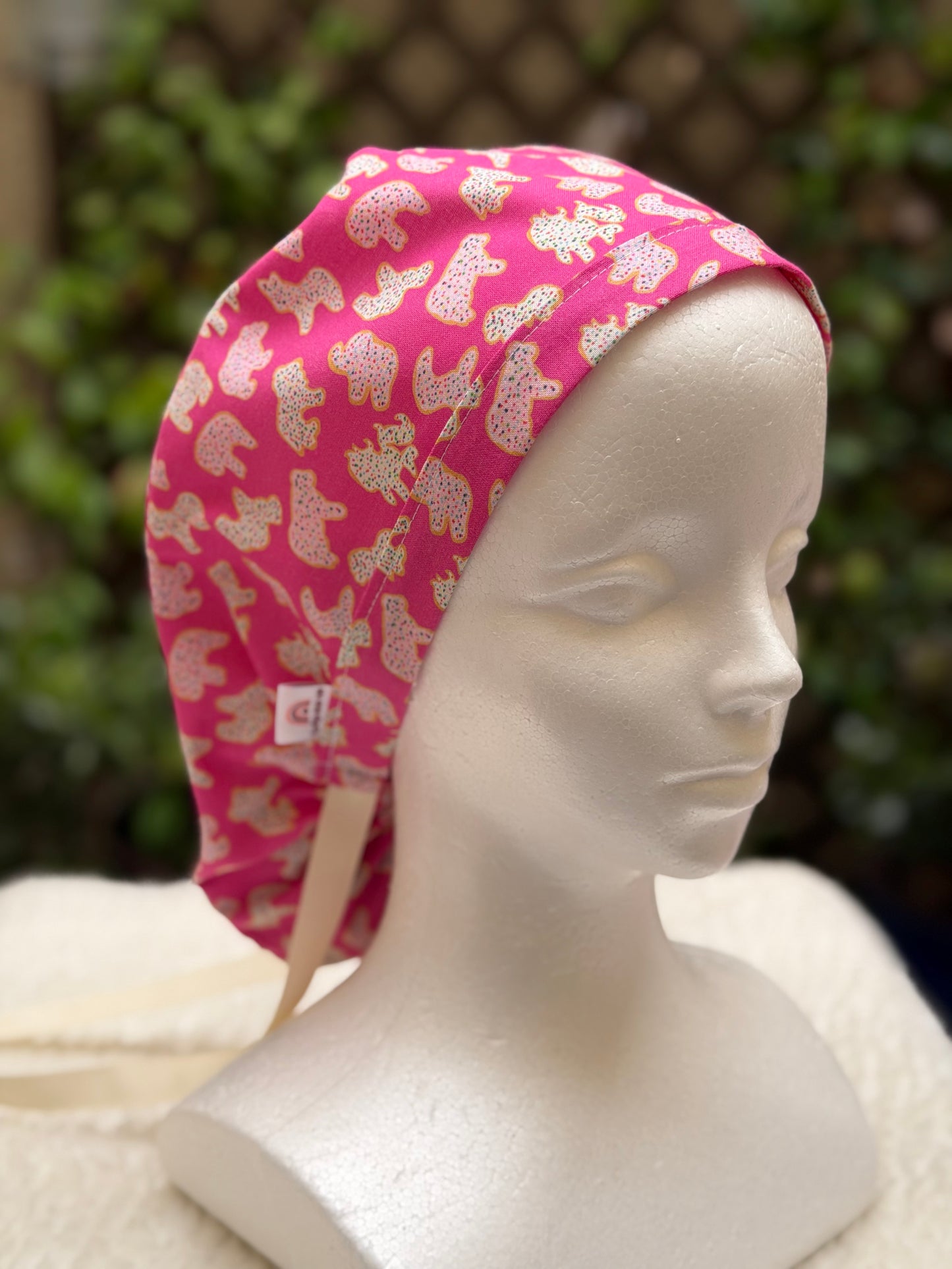 Animal Crackers Ponytail Scrub Cap