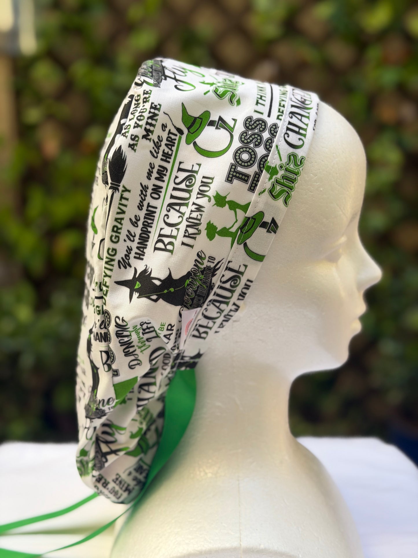 Toss toss  with Caution Ponytail Scrub Cap