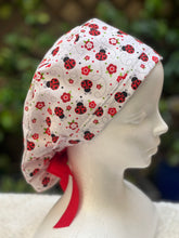 Load image into Gallery viewer, Ladybugs Ponytail Scrub Cap
