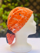 Load image into Gallery viewer, Dancing skeleton Ponytail scrub cap
