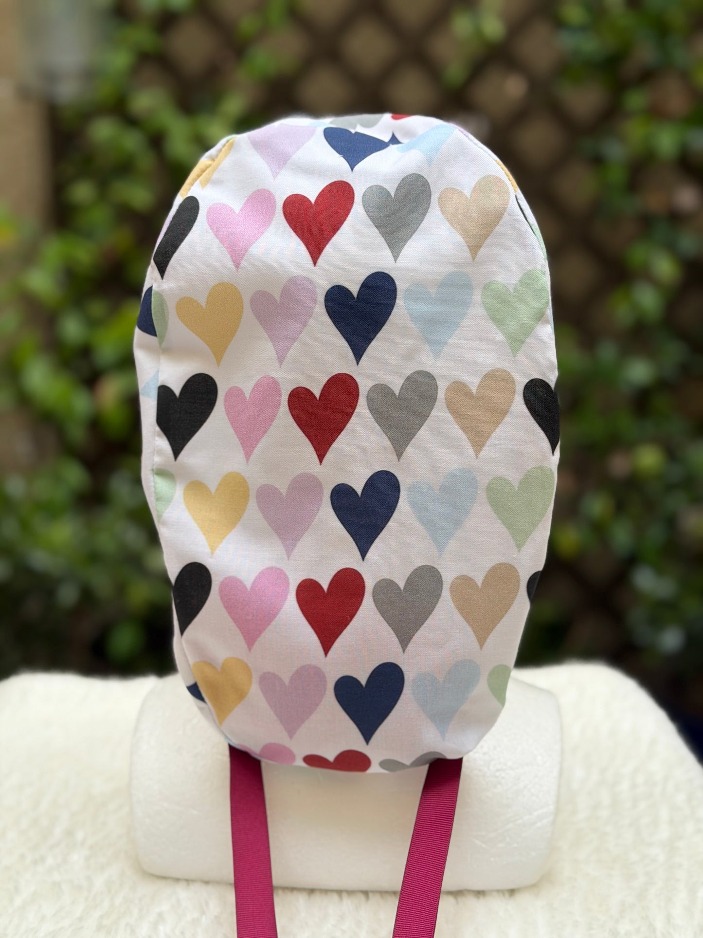 Swiftie Hearts Ponytail Scrub Cap