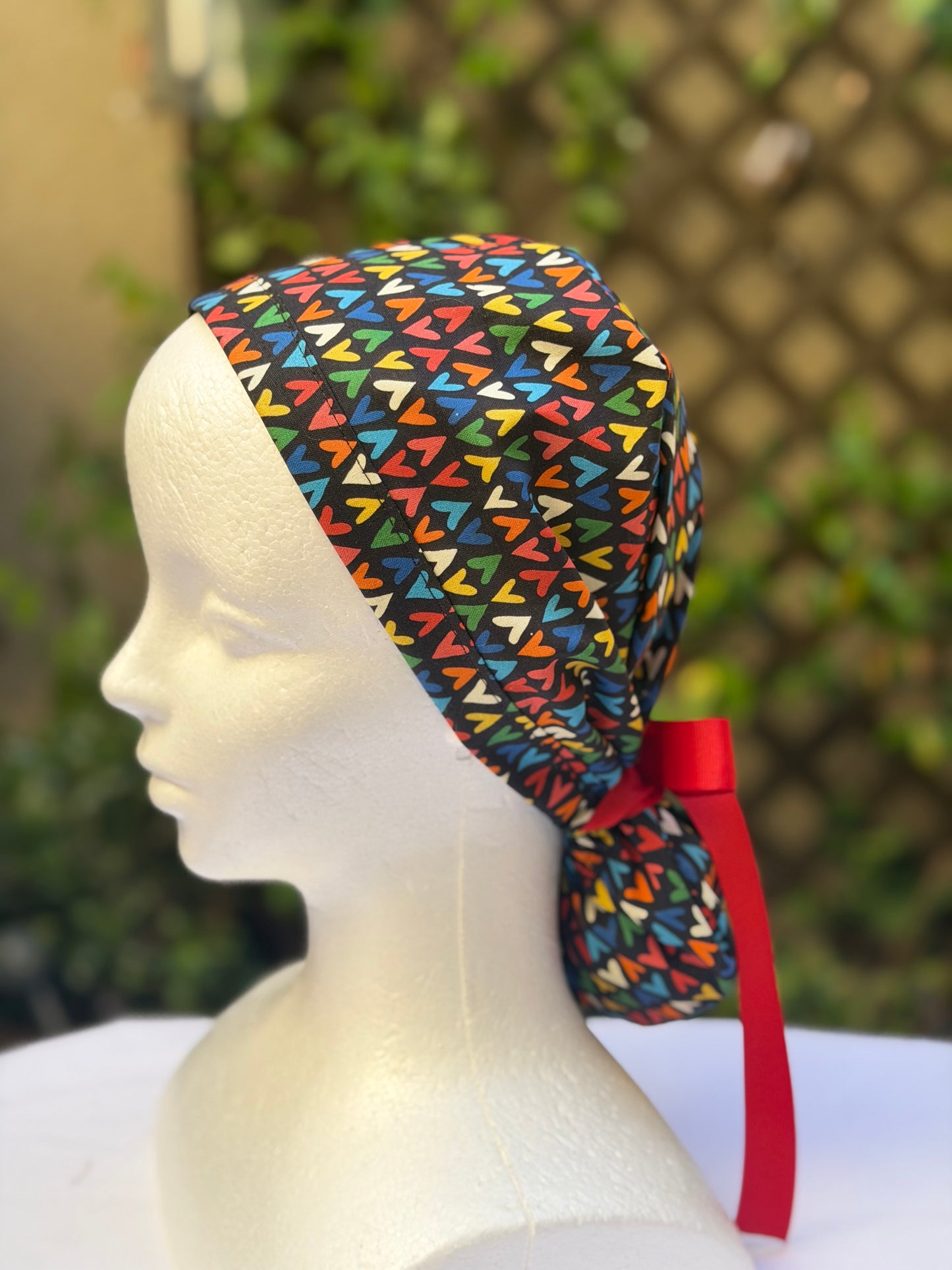 Preppy valentines  scrub cap