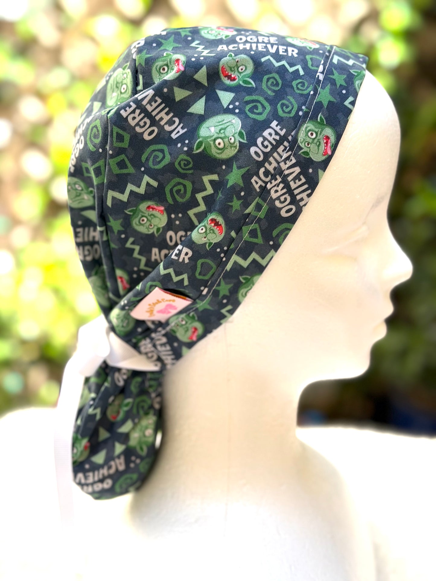 Ogre achiever Ponytail Scrub Cap