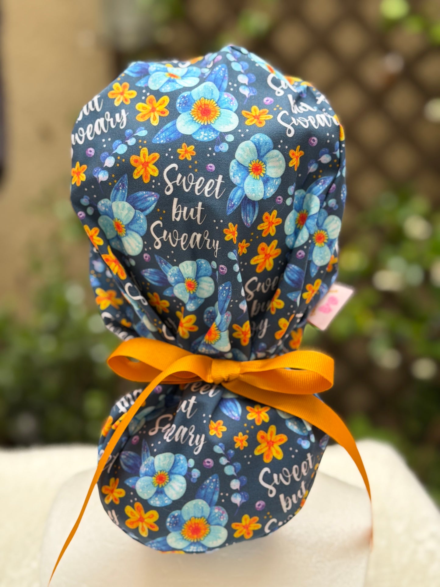 Sweet but Sweary Ponytail Scrub Cap