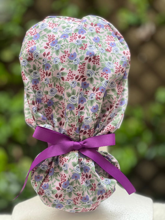 Leila ponytail scrub cap, lilac