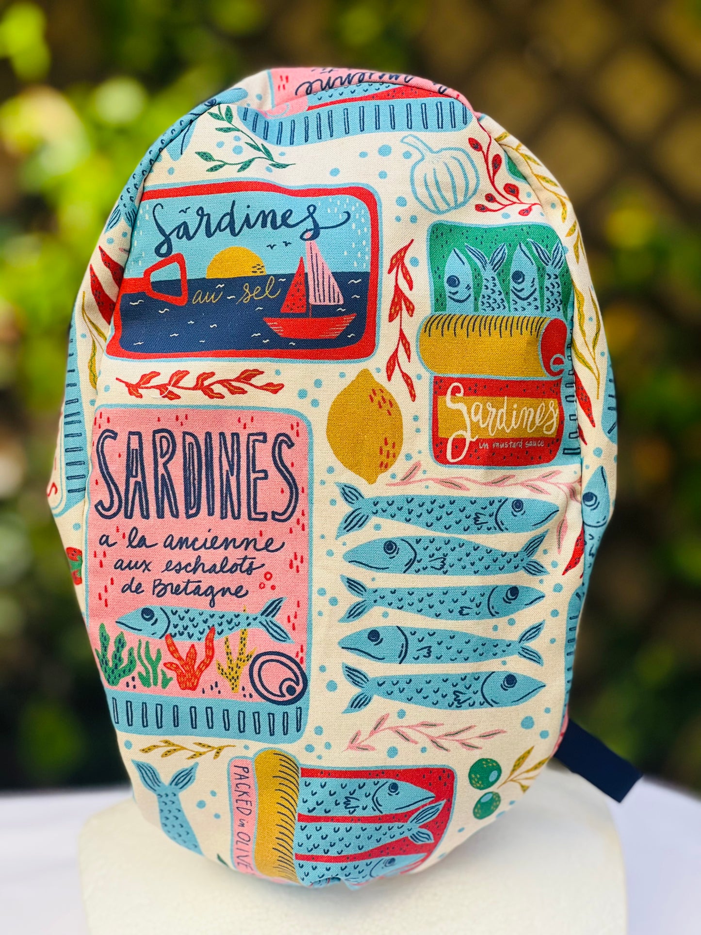 Sardines Ponytail Scrub Cap