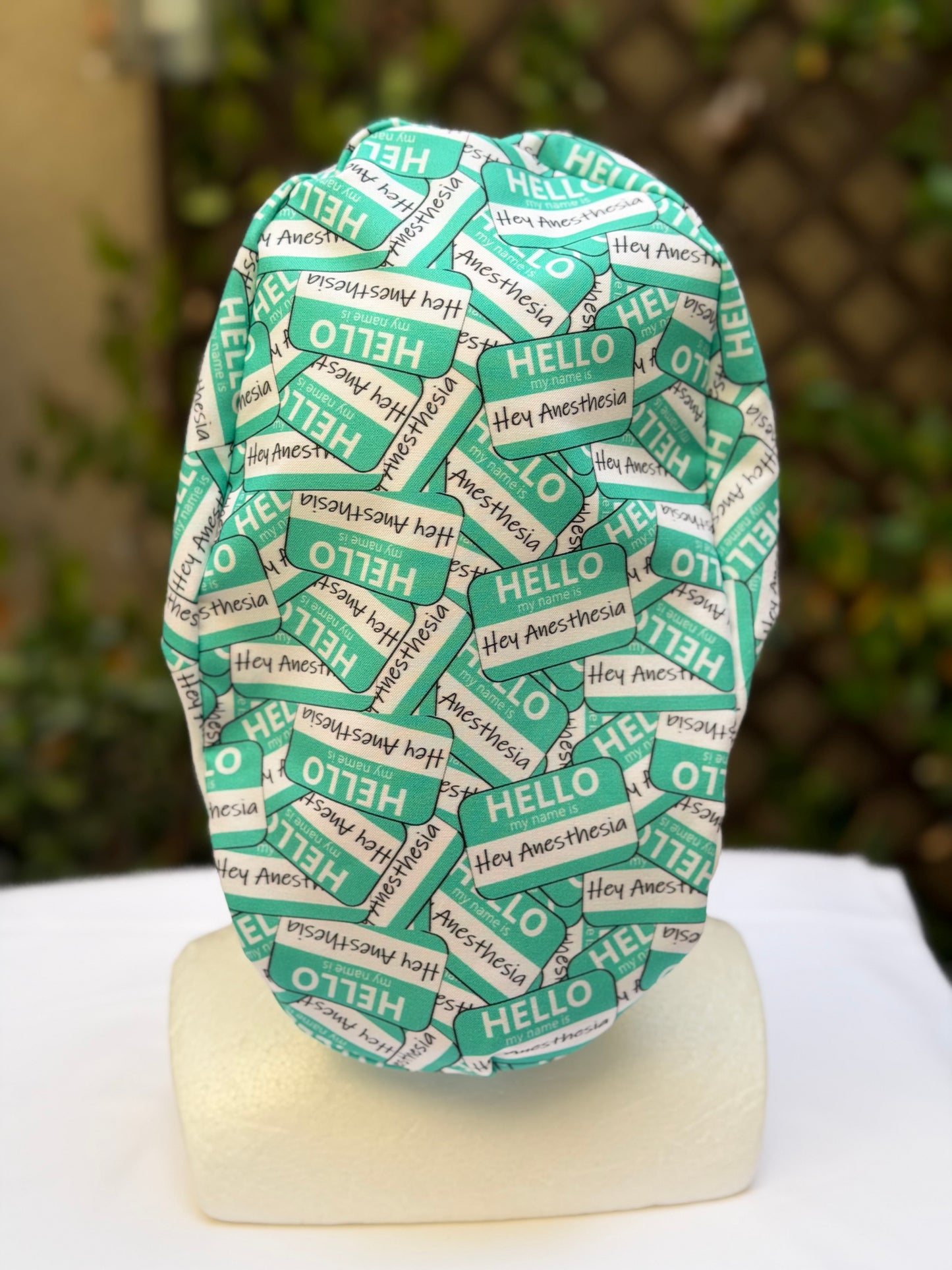Hey Anesthesia Ponytail Scrub Cap