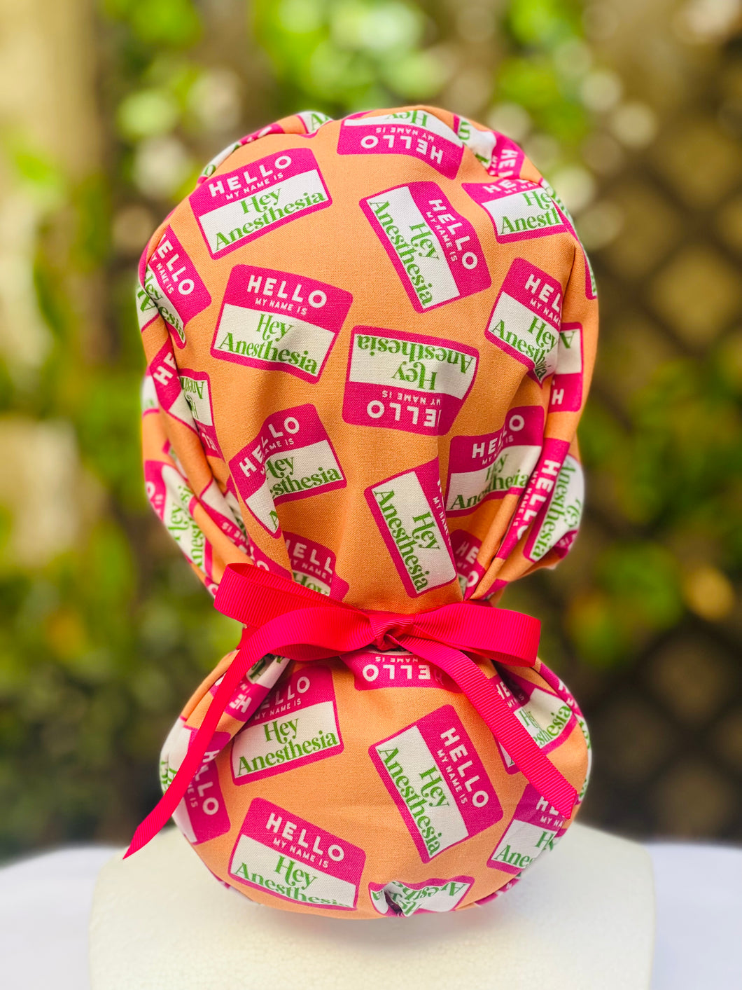 Hey Anesthesia Ponytail Scrub Cap
