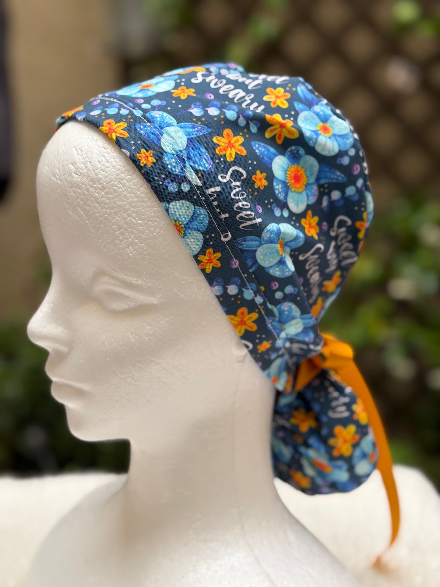 Sweet but Sweary Ponytail Scrub Cap