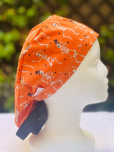 Load image into Gallery viewer, Dancing skeleton Ponytail scrub cap
